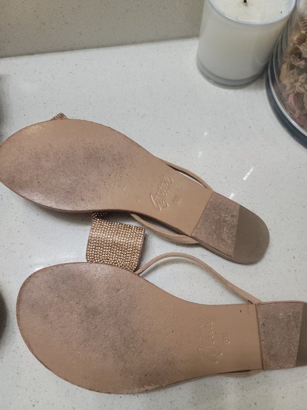 Aminah Abdul Jillil Soleil Brown Ballet Flats Size 8 M - Picture 4 of 5
